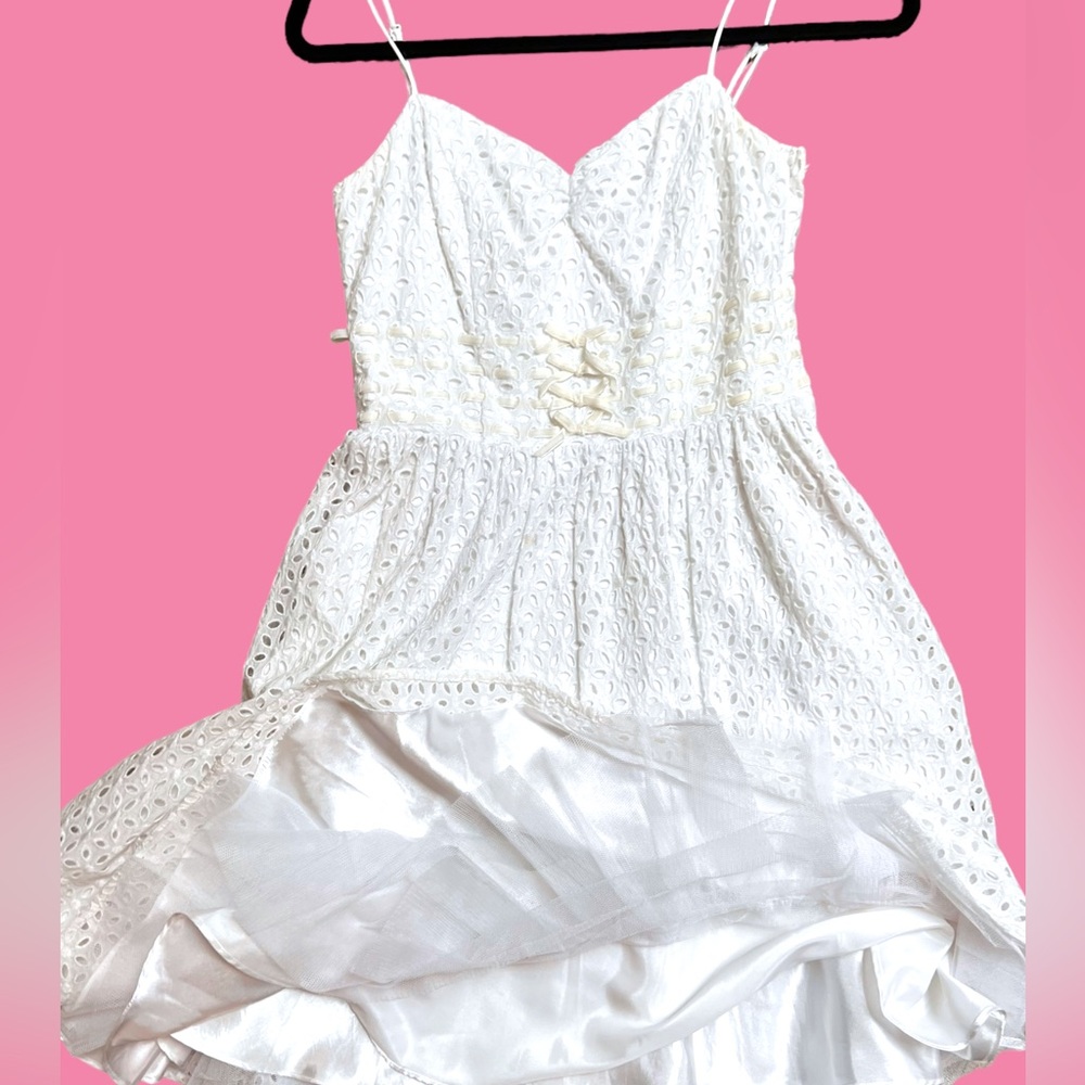 Betsey Johnson Y2k size 4 white eyelet dress - Gently worn